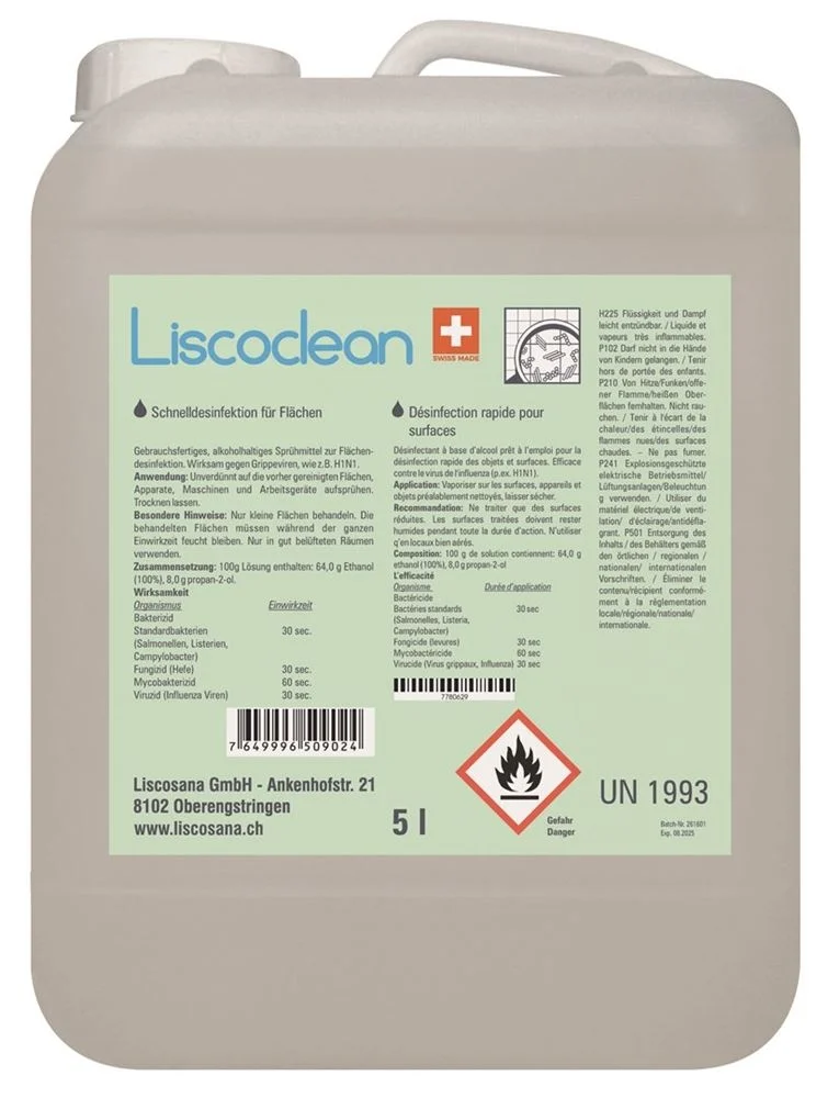 LISCOCLEAN Désinfectant pour surfaces Lavande Bidon 5 lt