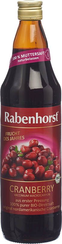 Rabenhorst Jus de Cranberry Bio Fl 750ml