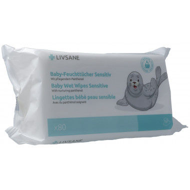 Livsane Lingettes humides pour bébé Sensitive 80 pièces Livsane Lingettes humides pour bébé Sensitive 80 pièces