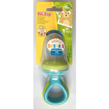 Nuby Tétine à fruits Premium BLEU-VERT