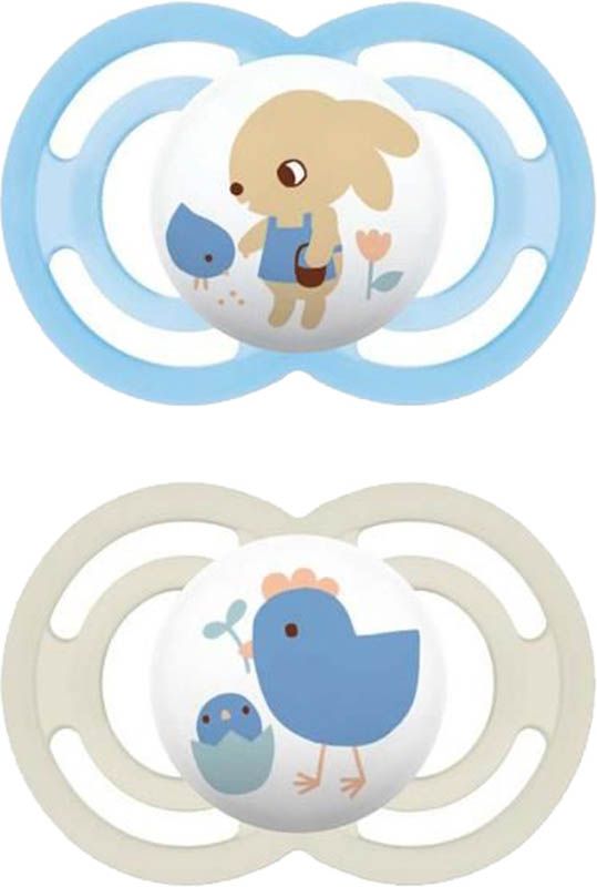 Sucette MAM Perfect Night silicone 6-16 mois Boy 2 pièces