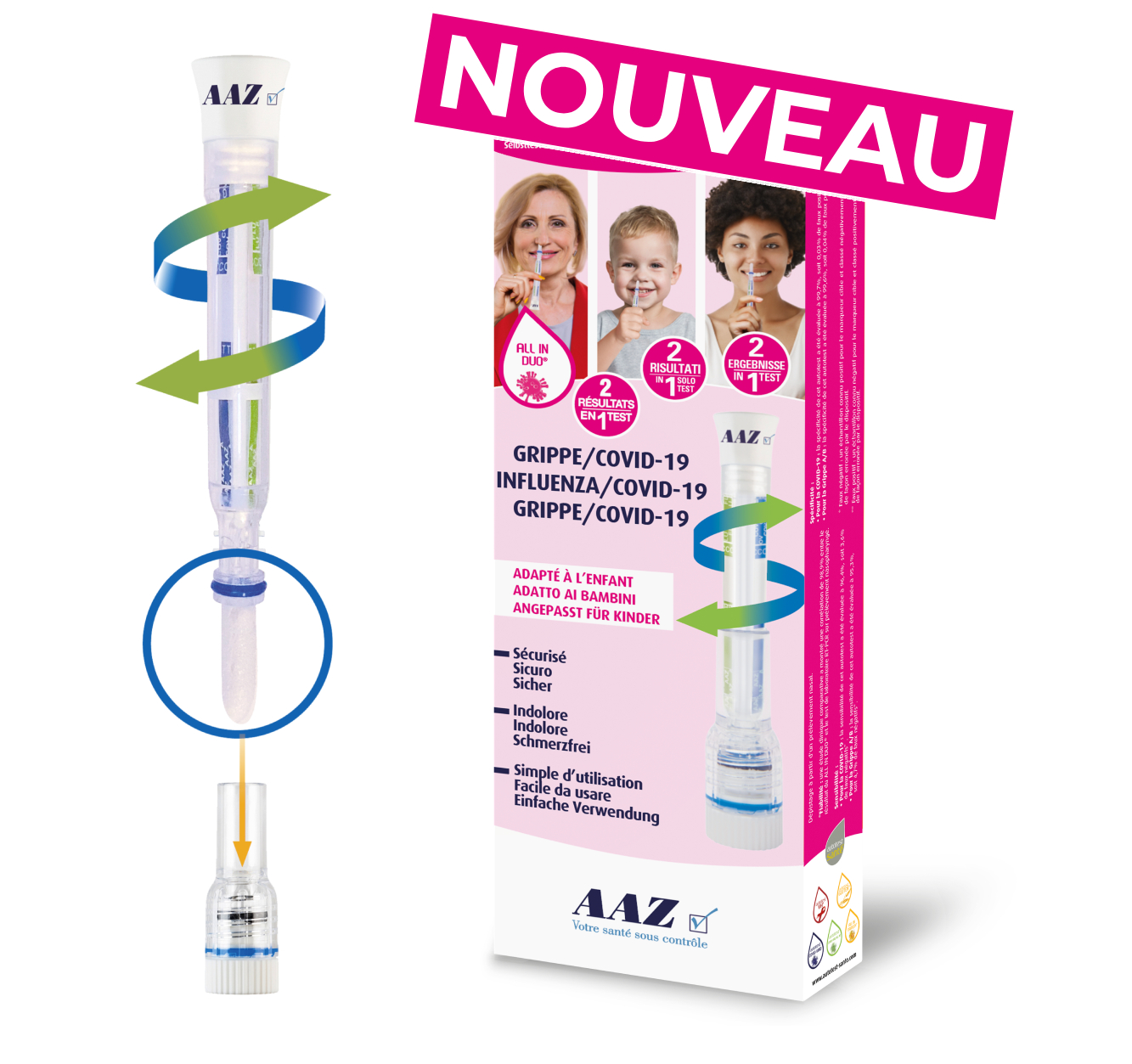 AAZ All In Duo Flu/Covid-19 - Autotest - Pack simple