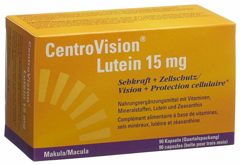 CentroVision lutéine 15mg 90 pièces CentroVision lutéine 15mg 90 pièces