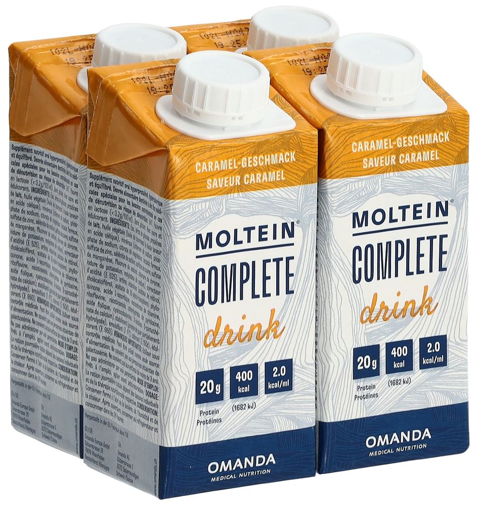 MOLTEIN Complete Drink Caramel 4 Tetra 200ml MOLTEIN Complete Drink Caramel 4 Tetra 200ml