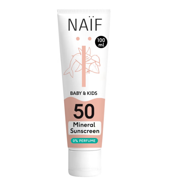 NAIF Baby & Kids Crème solaire sans parfum SPF50 100ml