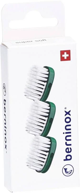 BERNINOX Têtes de rechange atl vert super sFuss offent 3 pièces