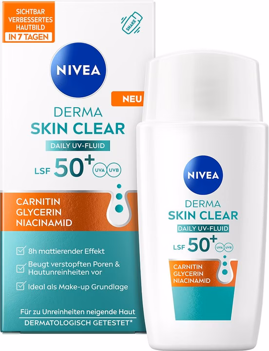 Nivea Daily UV Fluid Derma Skin Cl SPF50+ 40 ml