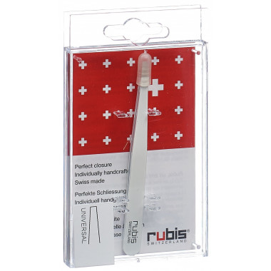 Pincette Rubis droite blanche Inox Pincette Rubis droite blanche Inox