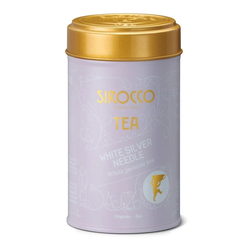 Sirocco Boîte à thé moyenne White Silver Needle 55g Sirocco Boîte à thé moyenne White Silver Needle 55g
