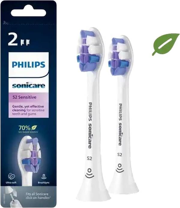 Philips Sonicare S2 Sens brosse à dents sur pied blanc 2 pièces