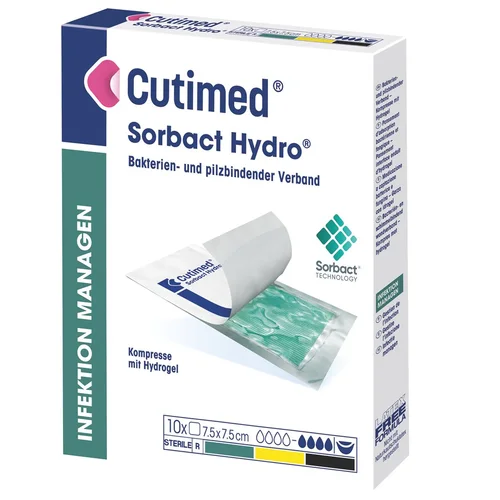 Cutimed Sorbact Hydro 7.5 x 7.5 cm 10 pièces