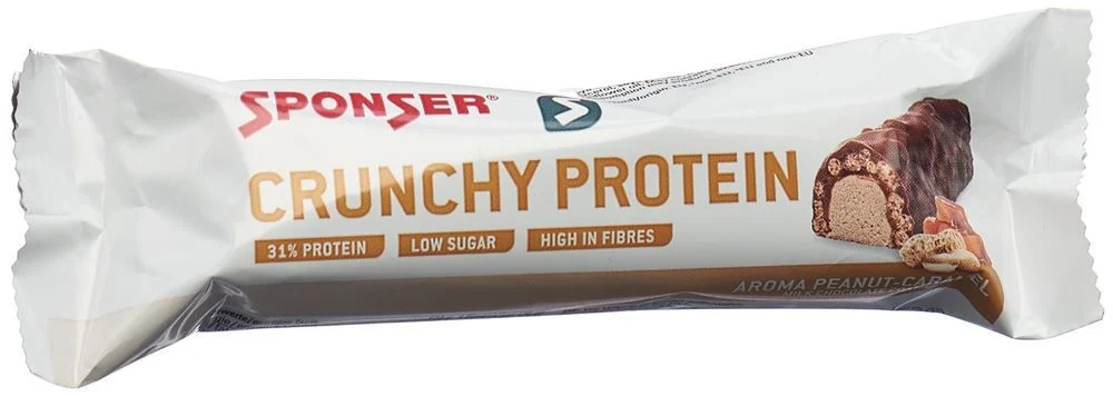SPONSER® Crunchy Protein Bar cacahuètes caramel 50g SPONSER® Crunchy Protein Bar cacahuètes caramel 50g