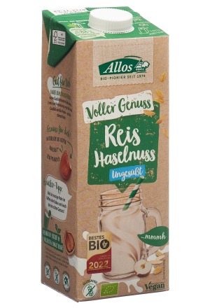 ALLOS Boisson au riz et aux noisettes Tetra 1lt