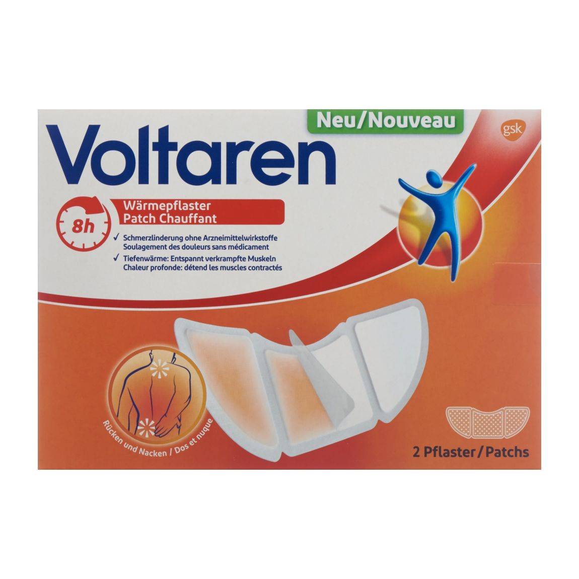 Pansement chauffant Voltaren 2 pièces Pansement chauffant Voltaren 2 pièces