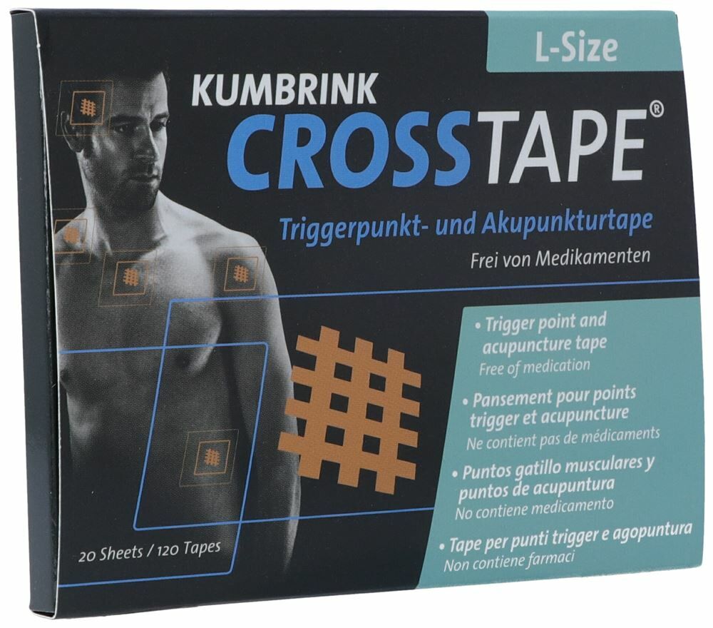 CROSSTAPE® Tape d'acupuncture contre la douleur L 120 pièces CROSSTAPE® Tape d'acupuncture contre la douleur L 120 pièces
