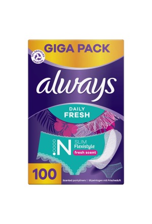 Protège-slip ALWAYS Flexi Slim Frais GigaP 100 pièces