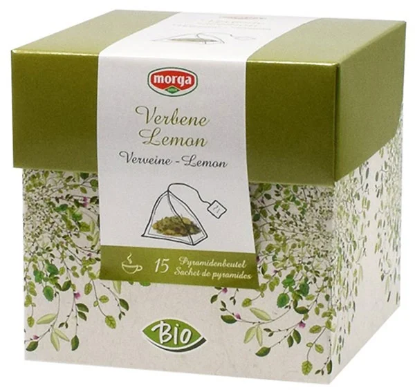 Morga Verveine Lemon, tisane en sachets pyramidaux bio, 15 sachets