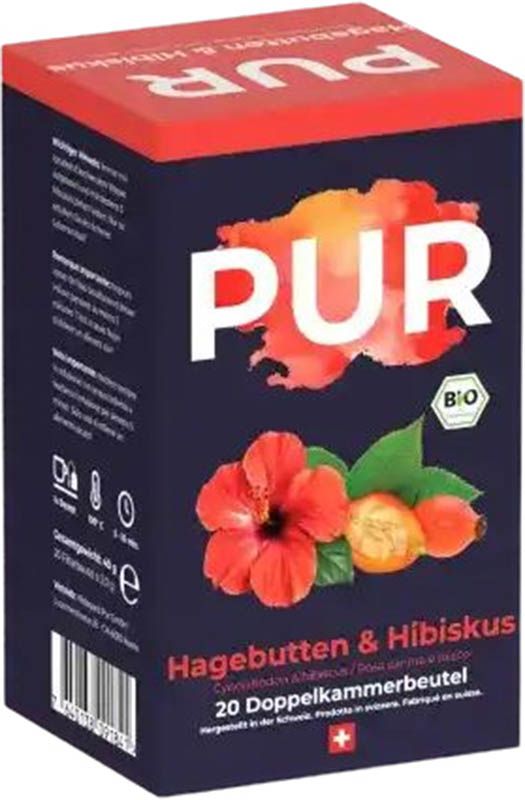 PUR Tisane de cynorrhodon et d'hibiscus Btl 20 pièces PUR Tisane de cynorrhodon et d'hibiscus Btl 20 pièces