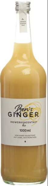 BEN'S GINGER Gingembre-Citron-Lim Conc. oZ Bio Fl 1000ml
