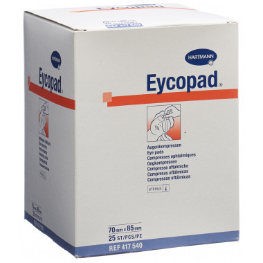 EYCOPAD Compresses oculaires 70x85mm stériles 25 pièces EYCOPAD Compresses oculaires 70x85mm stériles 25 pièces