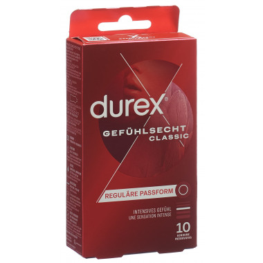Préservatif Durex Gefühlsecht Classic 10 pièces Préservatif Durex Gefühlsecht Classic 10 pièces
