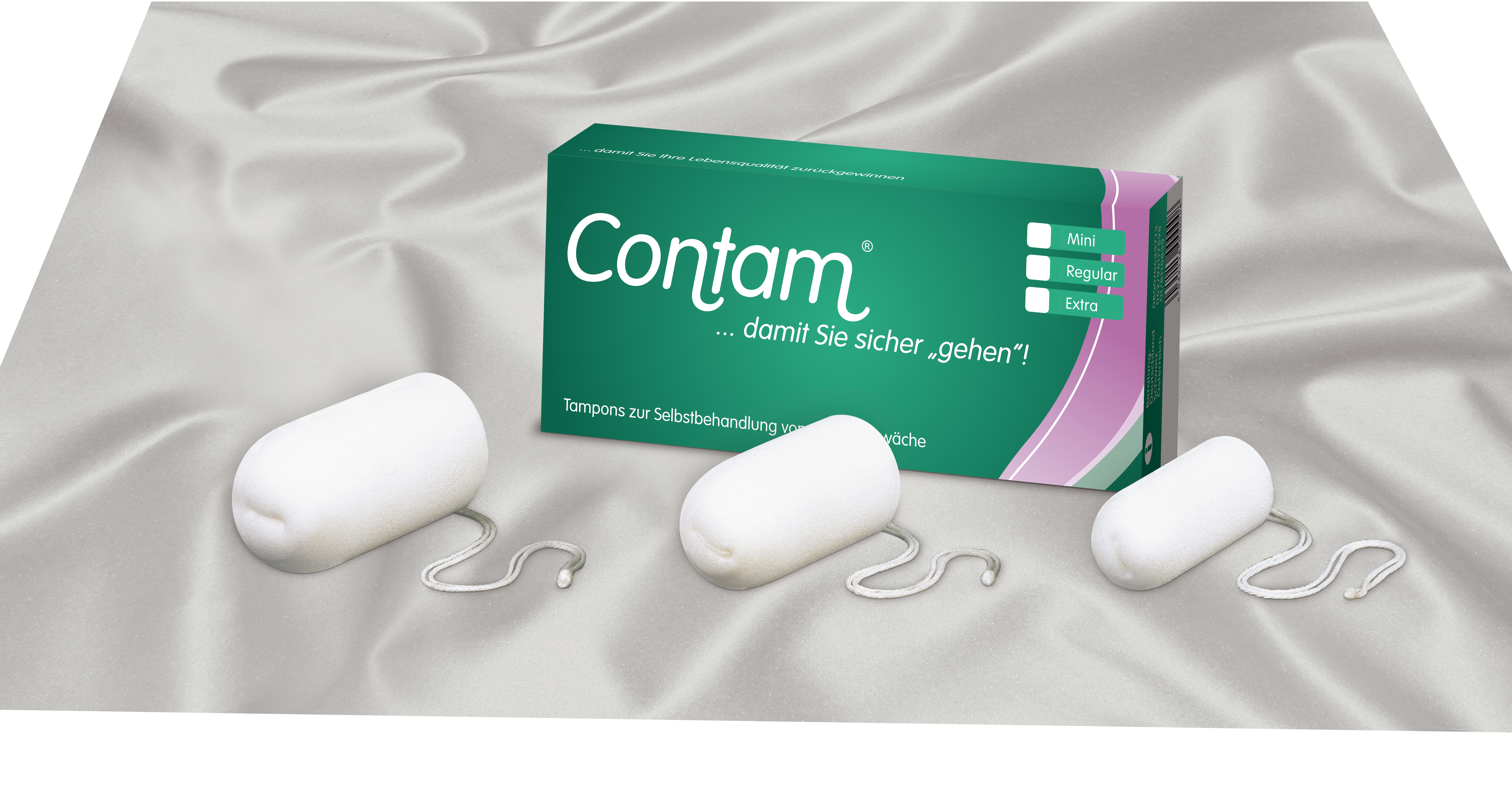 Tampon vaginal Contam® set d'essai ass 3 pièces