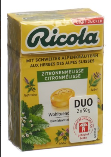 Ricola Bonb oZ citronnelle avec stévia 2 x 50g