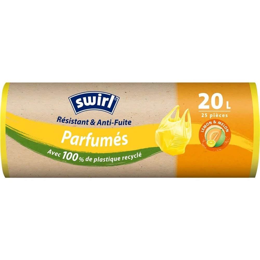 Swirl sacs-poubelle parfumés 20l Lemon-Melon 25 pièces