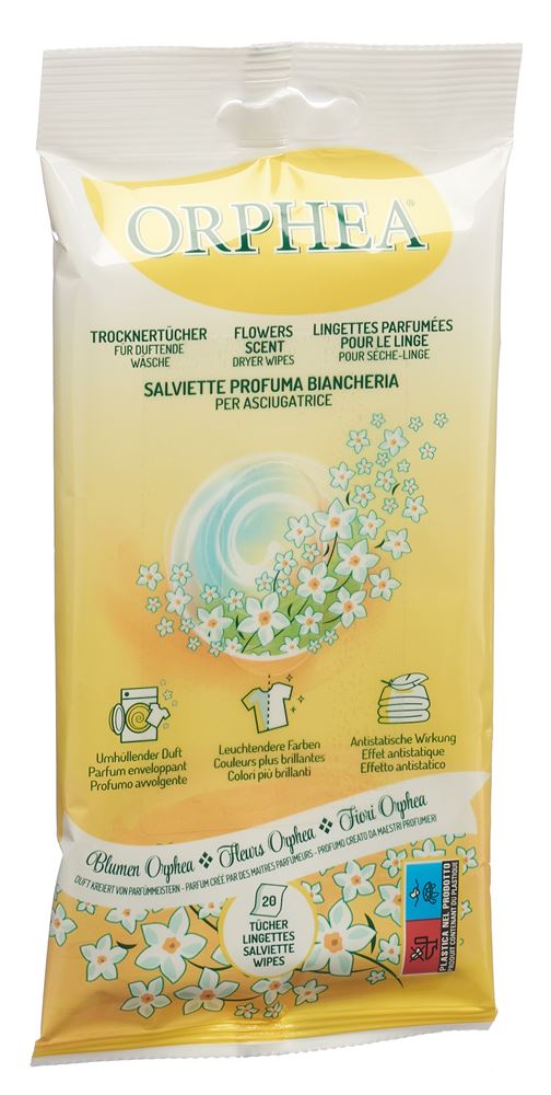 Serviettes séchantes Orphea parfumées aux fleurs 20 pièces