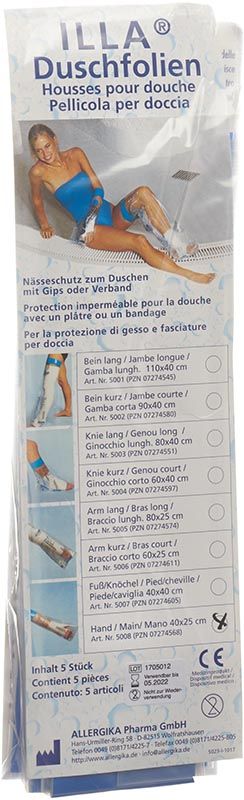 Film de protection pour douche Illa 40x25cm Hand Btl 5 pièces