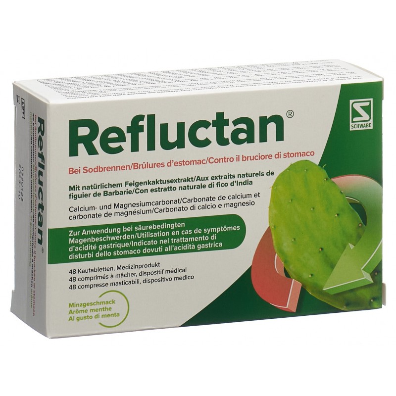 Refluctan comprimés à mâcher menthe 48 pièces Refluctan comprimés à mâcher menthe 48 pièces