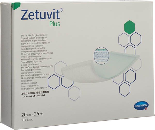 Zetuvit Plus pansement absorbant 20x25cm 10 pièces