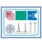 MEISER MEDICAL Kit de désinfection jambe stérile 40 pièces