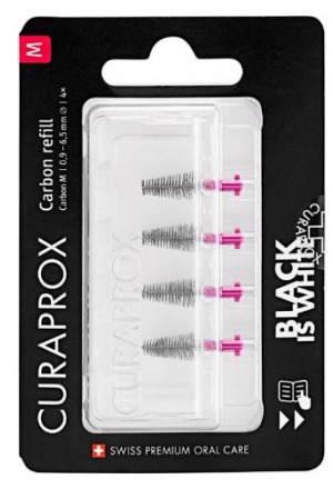 CURAPROX Black is white-CPS Carbon M refill 4 pièces CURAPROX Black is white-CPS Carbon M refill 4 pièces