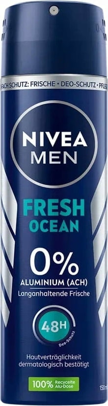 Nivea Male Déodorant Fresh Ocean Aeros Spr 150ml Nivea Male Déodorant Fresh Ocean Aeros Spr 150ml
