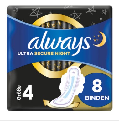 ALWAYS Ultra Binde Cot Protect Night Ailes 8 Stk
