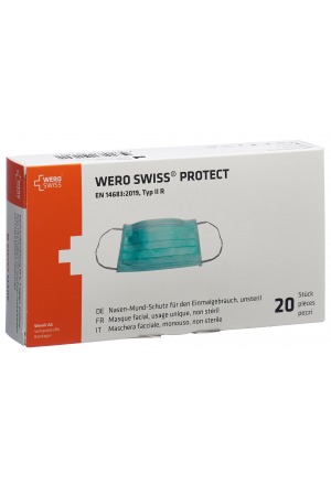 Masque WERO SWISS Protect type IIR boîte 20 pièces