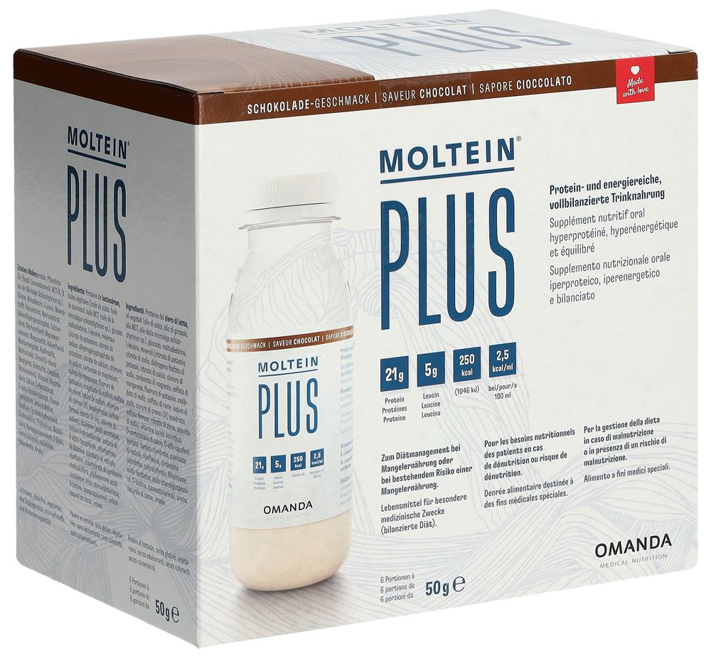 MOLTEIN PLUS 2.5 chocolat 6 fl 50g MOLTEIN PLUS 2.5 chocolat 6 fl 50g