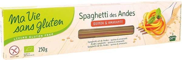 MA VIE S GLUT Spaghetti des Andes tricolores 250g