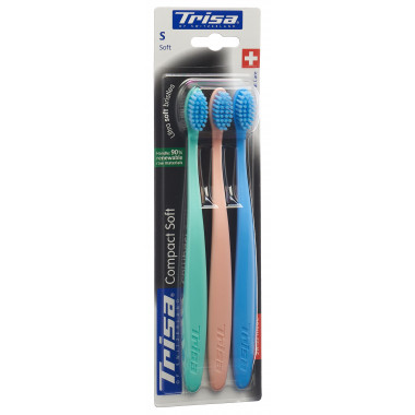 Brosse à dents Trisa Compact Soft soft Trio Brosse à dents Trisa Compact Soft soft Trio