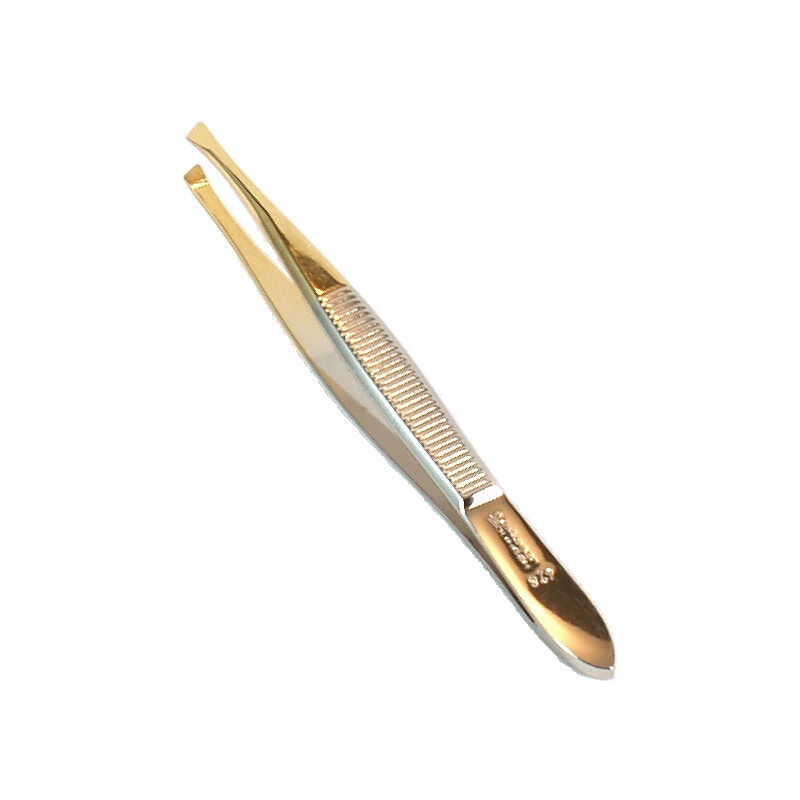 Pincette maltaise oblique nickel/or 8cm No9 Pincette maltaise oblique nickel/or 8cm No9