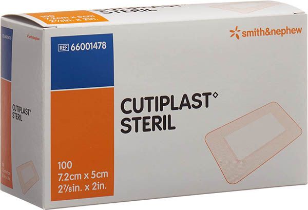 Pansement Cutiplast stérile 7.2cmx5cm blanc 100 pièces Pansement Cutiplast stérile 7.2cmx5cm blanc 100 pièces