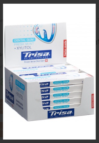 Trisa Dental Gum Fresh Mint Présentoir 12 x 12 pièces