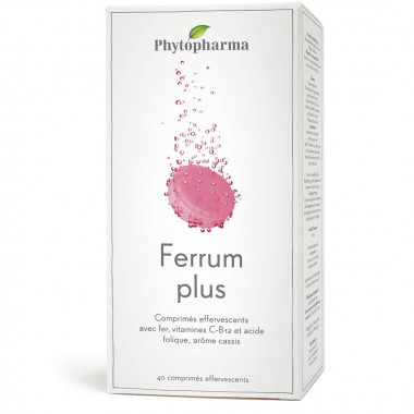 Phytopharma Ferrum Plus comprimés effervescents 40 pièces Phytopharma Ferrum Plus comprimés effervescents 40 pièces