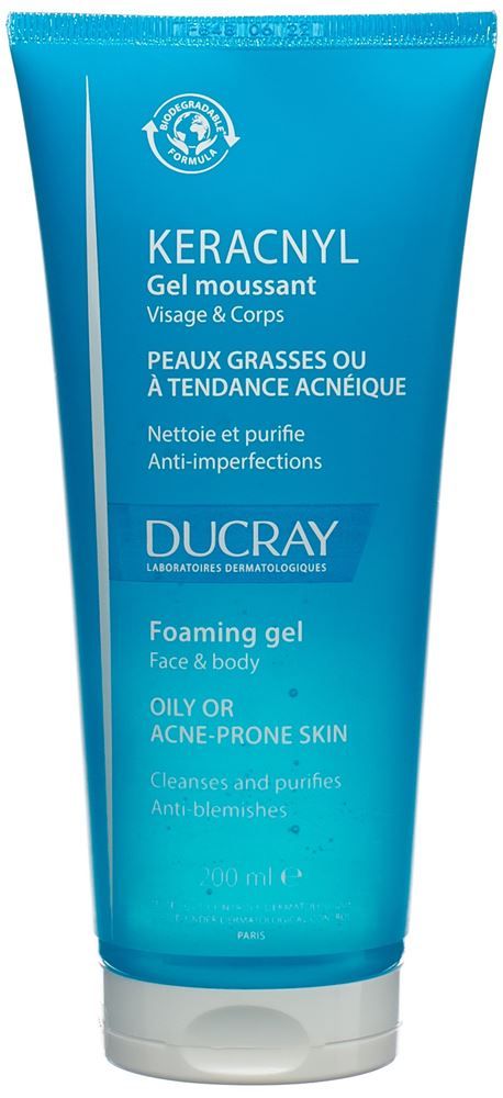 DUCRAY KERACNYL Gel nettoyant Tb 200ml