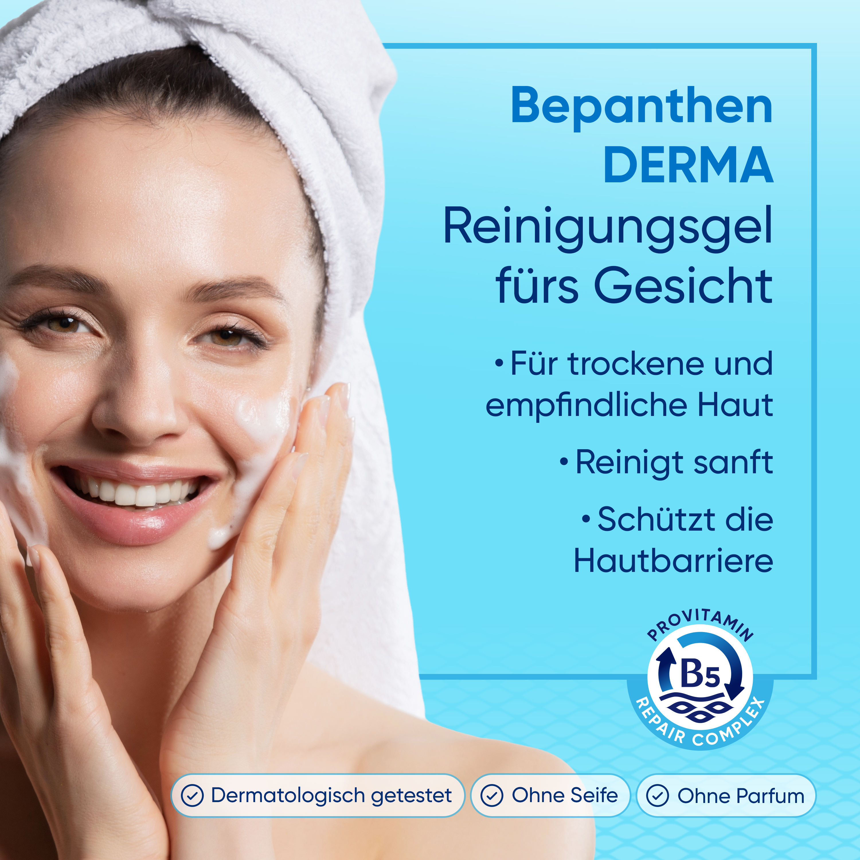 Bepanthen® DERMA Gel nettoyant pour le visage 200ml