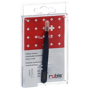 Pincette Rubis pointue noire Inox Pincette Rubis pointue noire Inox