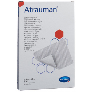 Compresses de pommade Atrauman 7.5x10cm stérile 10 pièces