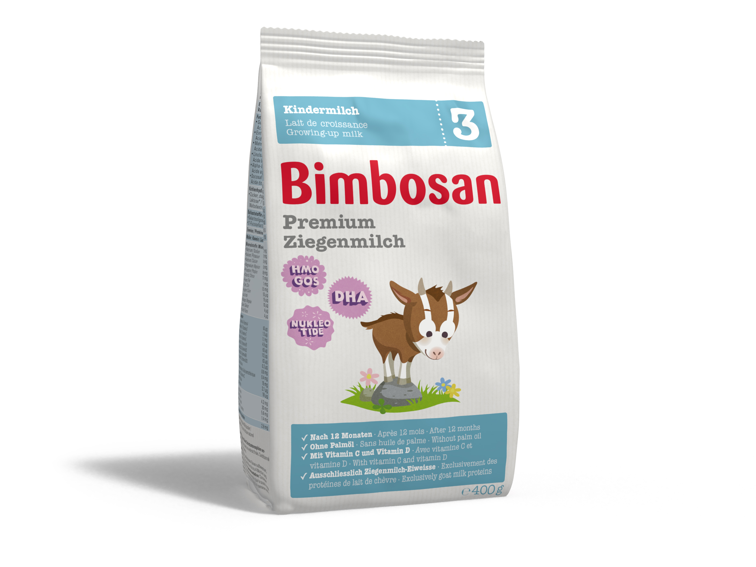 BIMBOSAN Lait de chèvre premium 3 recharges sachet 400g