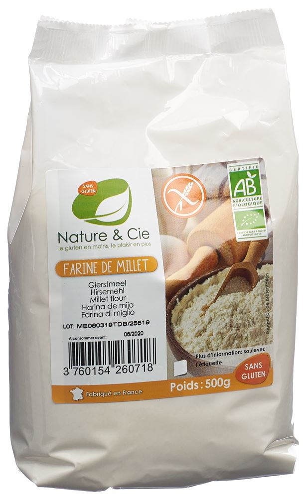 Farine de millet sans gluten NATURE&CIE 500g